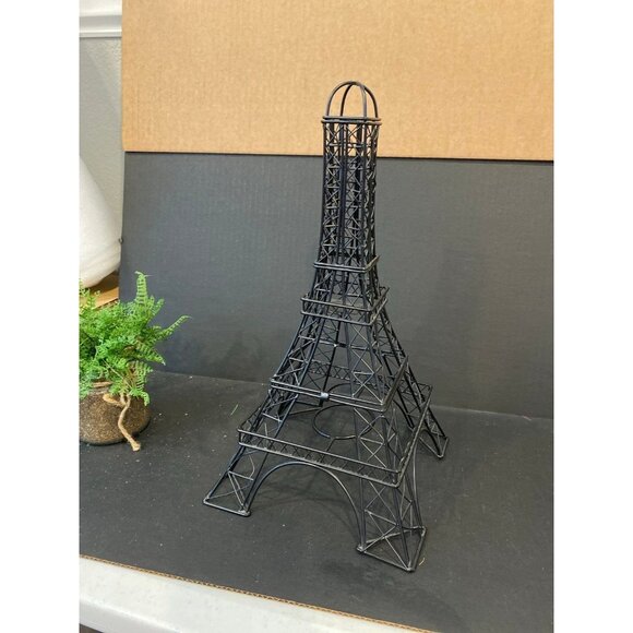 Black Metal Wire Eiffel Tower Votive Candle Holder Home Decor Item - Picture 1 of 10
